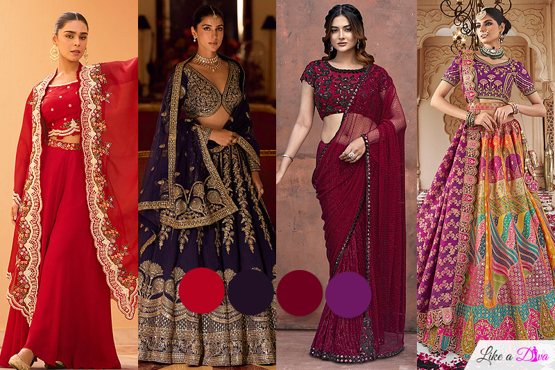 Red and Purple Colours