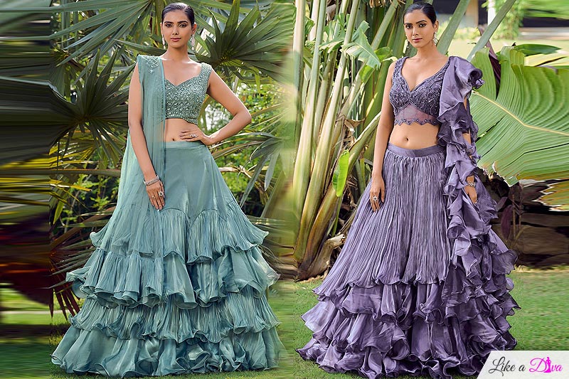 Ruffle Sarees and Lehenga Sets