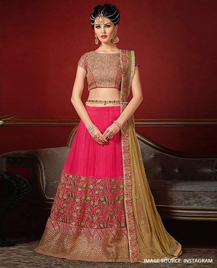 bridal lehenga for skinny girl