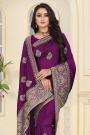Designer Art Silk Saree in Pleasing Purple Colour