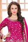 Fuschia Patiala Suit with Embroidery