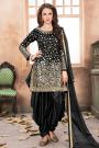 Black Patiala Suit with Embroidery