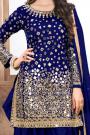Blue Patiala Suit with Embroidery