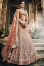 Rose Taupe Embroidered Lehenga in Georgette