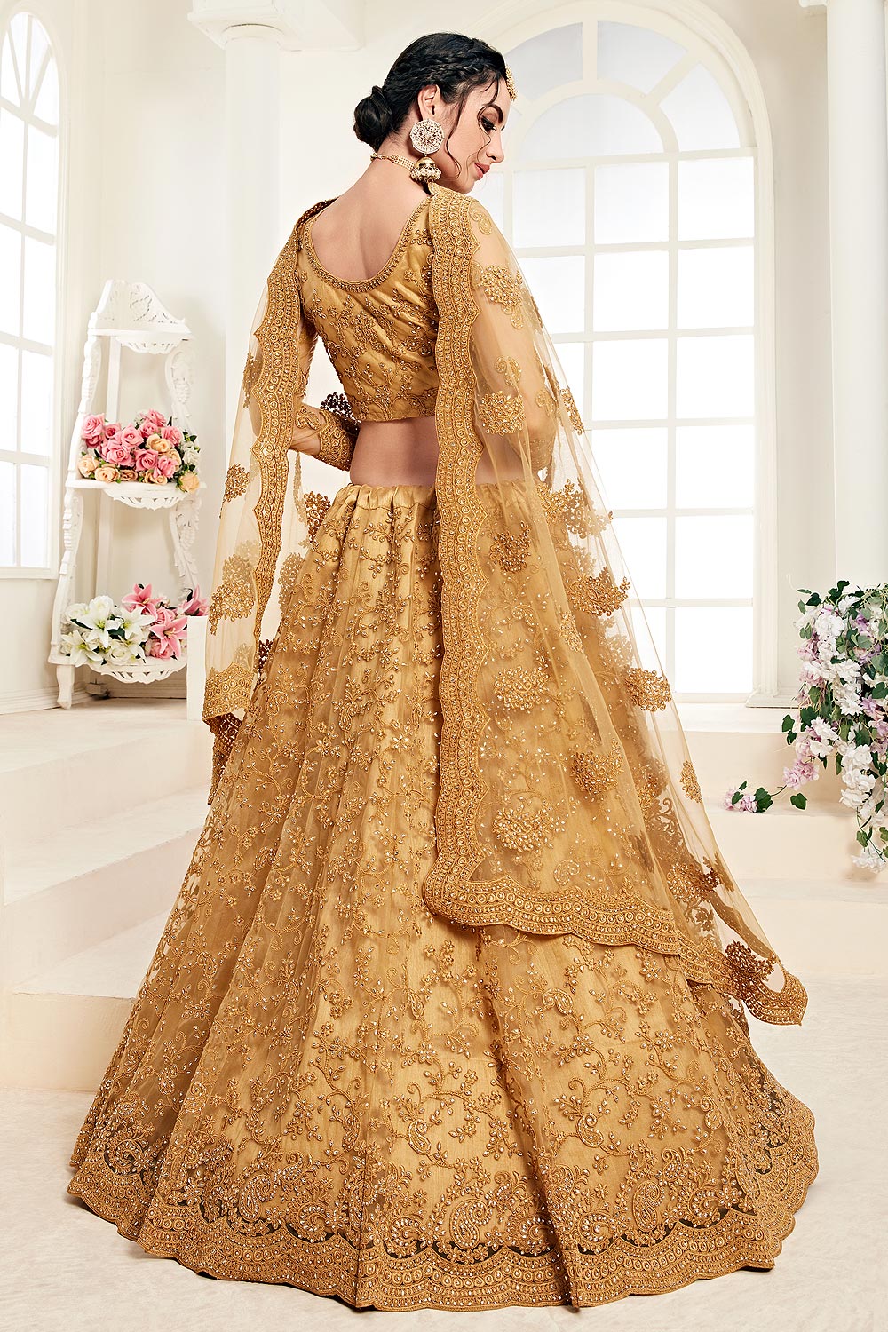 golden lehenga online