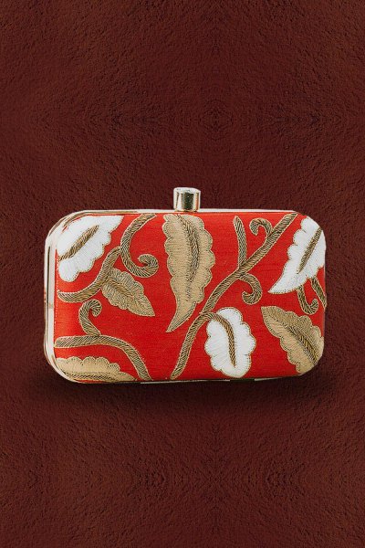 Red Hand Embroidered Clutch Red Hand Embroidered Clutch