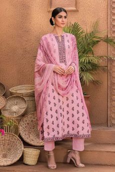 Ready to Wear Pink Smart Casual Cotton Palazzo Suit