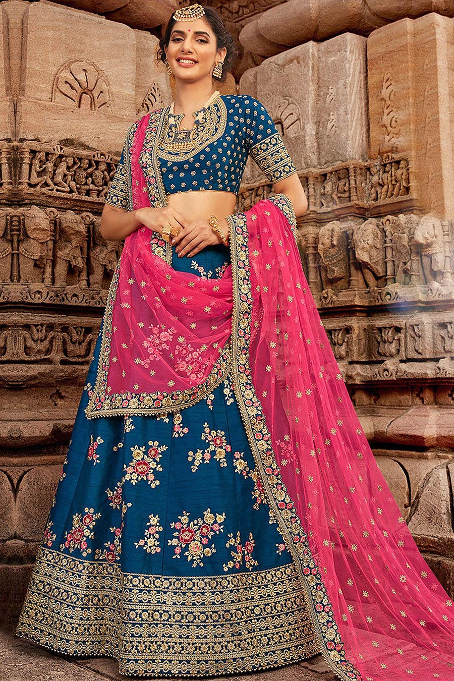 Buy Indian Zari Embroidered Lehenga Choli Online Like A Diva