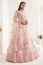 Peach Beautiful Embroidered Indian Lehenga