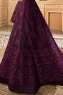Purple Embroidered Anarkali Suit with Net Dupatta