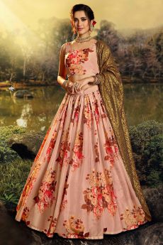 Buy Green Beautiful Floral Printed Silk 