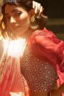 Bright Maroon Sequin Embellished Lehenga Choli