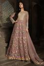 Beautiful Blush Pink Embroidered Anarkali Suit in Net