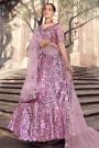 Shimmery Lilac Party Wear Lehenga Choli with Embellished Sequins