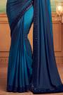 Blue Designer Silk Saree