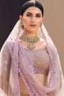 Lilac Floral Embroidered Lehenga Choli with Sequins work