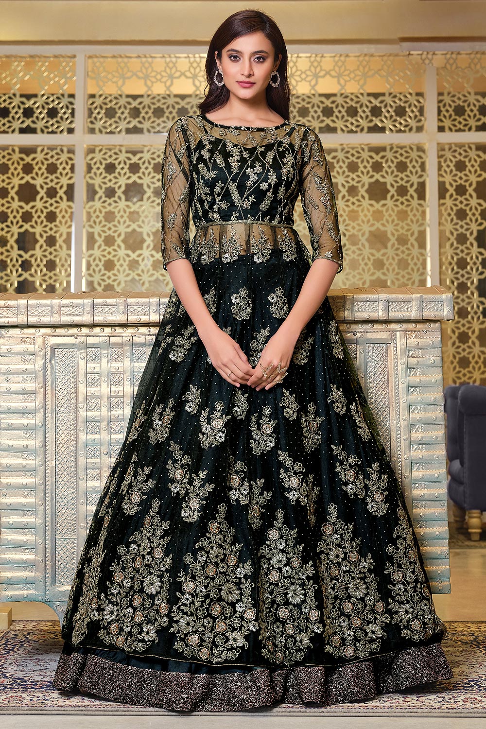 black net anarkali