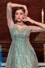 Turquoise Net Embroidered Anarkali Suit