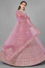 Dusky Pink Gota Embellished Net Lehenga Choli