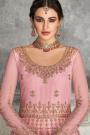 Pink Zari Embroidered Anarkali Suit