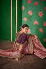 Onion Pink Party Wear Silk Saree with Embroidery