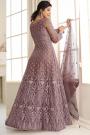 Mauve Party Wear Embroidered Anarkali Suit