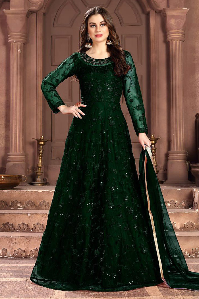 green frock suit