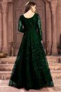 Bottle Green Embroidered Anarkali Suit with Sequins work