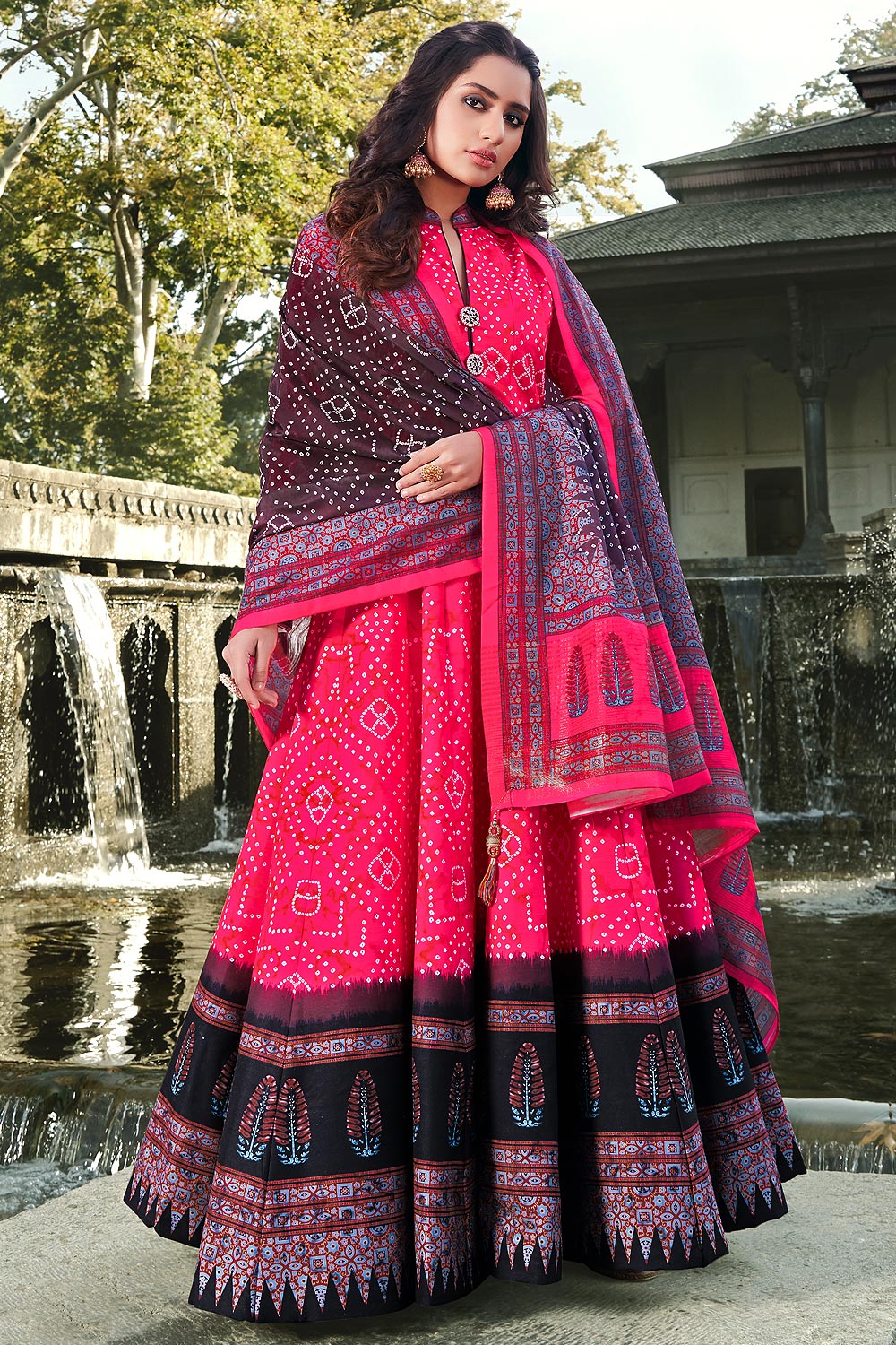 long anarkali frocks