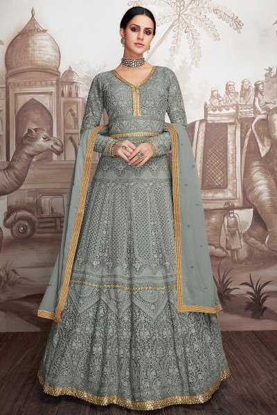 georgette anarkali suits