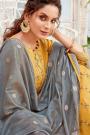 Ready to Wear Mustard Hand Weaved Cotton Palazzo Suit