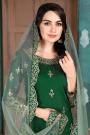 Green Silk Crafted Patiala Style Salwar Suit
