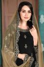 Black Silk Crafted Patiala Style Salwar Suit