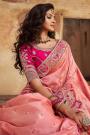 Light Pink Banarasi Silk Saree