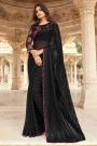 Black Silk Embellished Designer Saree