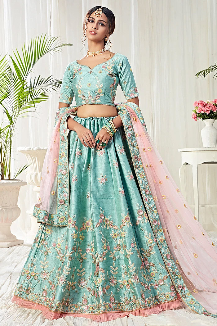 light blue lengha