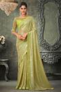 Mehendi Green Georgette Sequin Embellished Saree