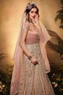 Blush Pink Net Embellished Anarkali Suit