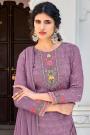 Light Purple Georgette Embroidered Salwar Suit