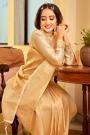 Cream Zari Weaved Handloom Silk Saree
