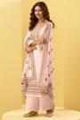 Pale Pink Georgette Embroidered Suit
