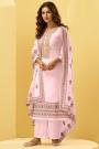 Blush Pink Georgette Embroidered Suit