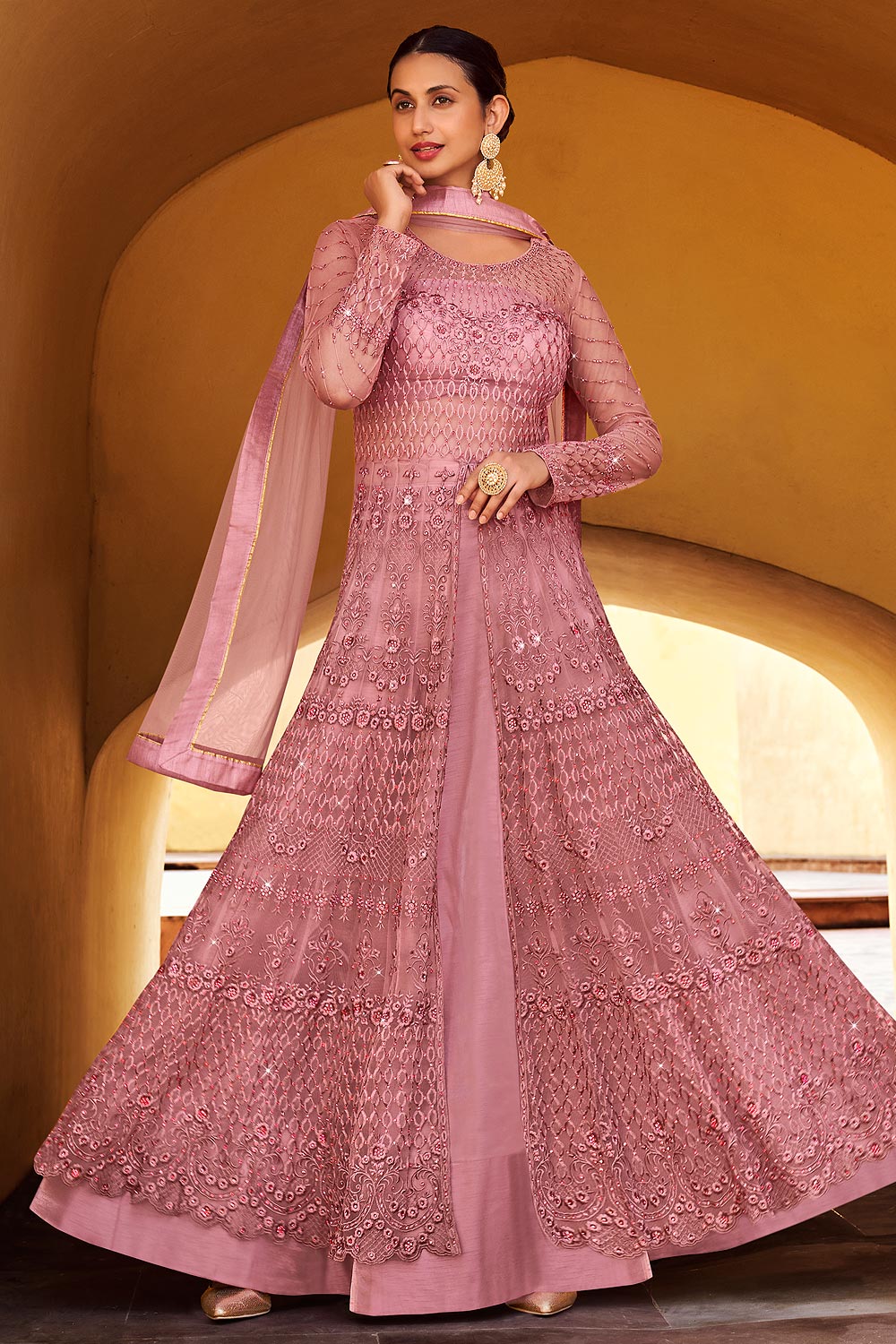 front slit anarkali