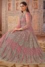 Pink Intricately Embellished Net Anarkali Suit With Dupatta