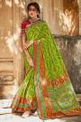 Green Paithani Silk Printed Saree