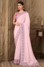 Lilac Designer Silk Embellished Saree