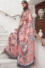 Multicolour Silk Designer Printed Saree