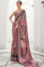 Multicolour  Silk Designer Printed Saree