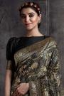 Black Silk Embroidered Saree