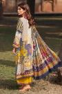 Grey & Mustard Printed Luxurious Lawn Palazzo Suit